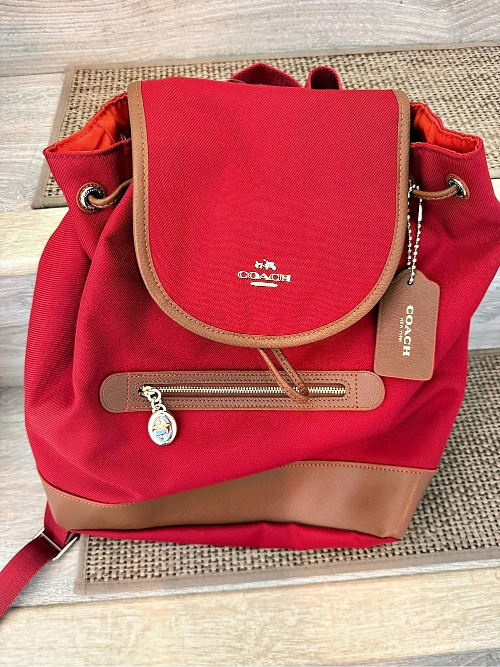 Coach SWVR BCKPK Backpack Red NWT